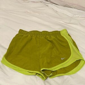Nike Women's Lime Green Athletic Shorts